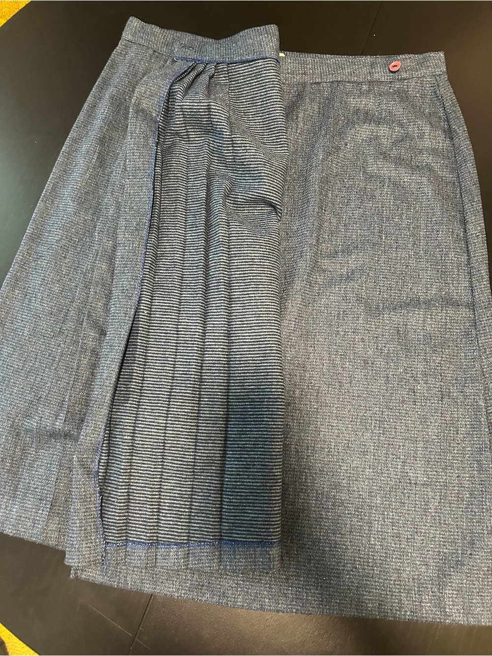 Vintage Pleated Skirt Wool Blend Dark Academia Preppy Classic size 40 - Picture 10 of 14
